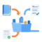 A single company folder feeding the registers, resolutions and annual return