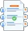 A log of changes with the user and time beside each entry