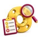 Machined part under a magnifying glass beside an inspection checklist, standing for quality control and non-conformance