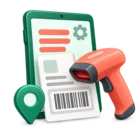 Tablet and barcode scanner beside a job card, standing for shop-floor tracking