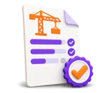 Progress claim document with a payment certificate stamp beside it