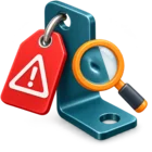 Product part with a red warning tag, standing for non-conformance reports