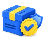 Delivery box with a quality approval seal, standing for supplier quality management