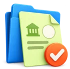 Dealer application form with a company folder and an approval stamp, standing for dealer onboarding and records