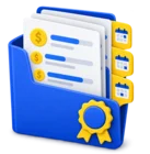 Folder of claims with dated tabs along its edge, standing for the claims history of a project