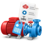 Industrial machine with an asset tag and a list of its components, standing for the asset and equipment register