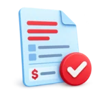 Purchase order sheet with an approval stamp, standing for purchasing and purchase orders