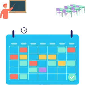 AI suggesting a tuition centre timetable based on tutor availability, class demand and room capacity
