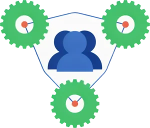 Icon for the CRM module in the Episcript custom ERP system