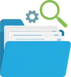 Icon for the document management module in the Episcript custom ERP system