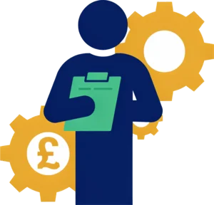 Icon for the HR and payroll module in the Episcript custom ERP system