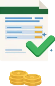 Icon for the invoicing and payment module in the Episcript custom ERP system