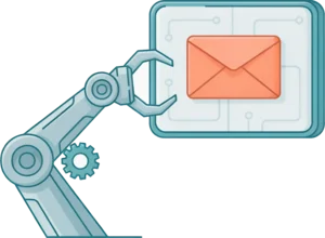 AI drafting a reply to a routine client email from company data
