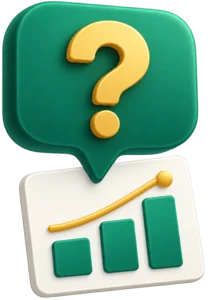 Question typed into a search box with an answer drawn from business records