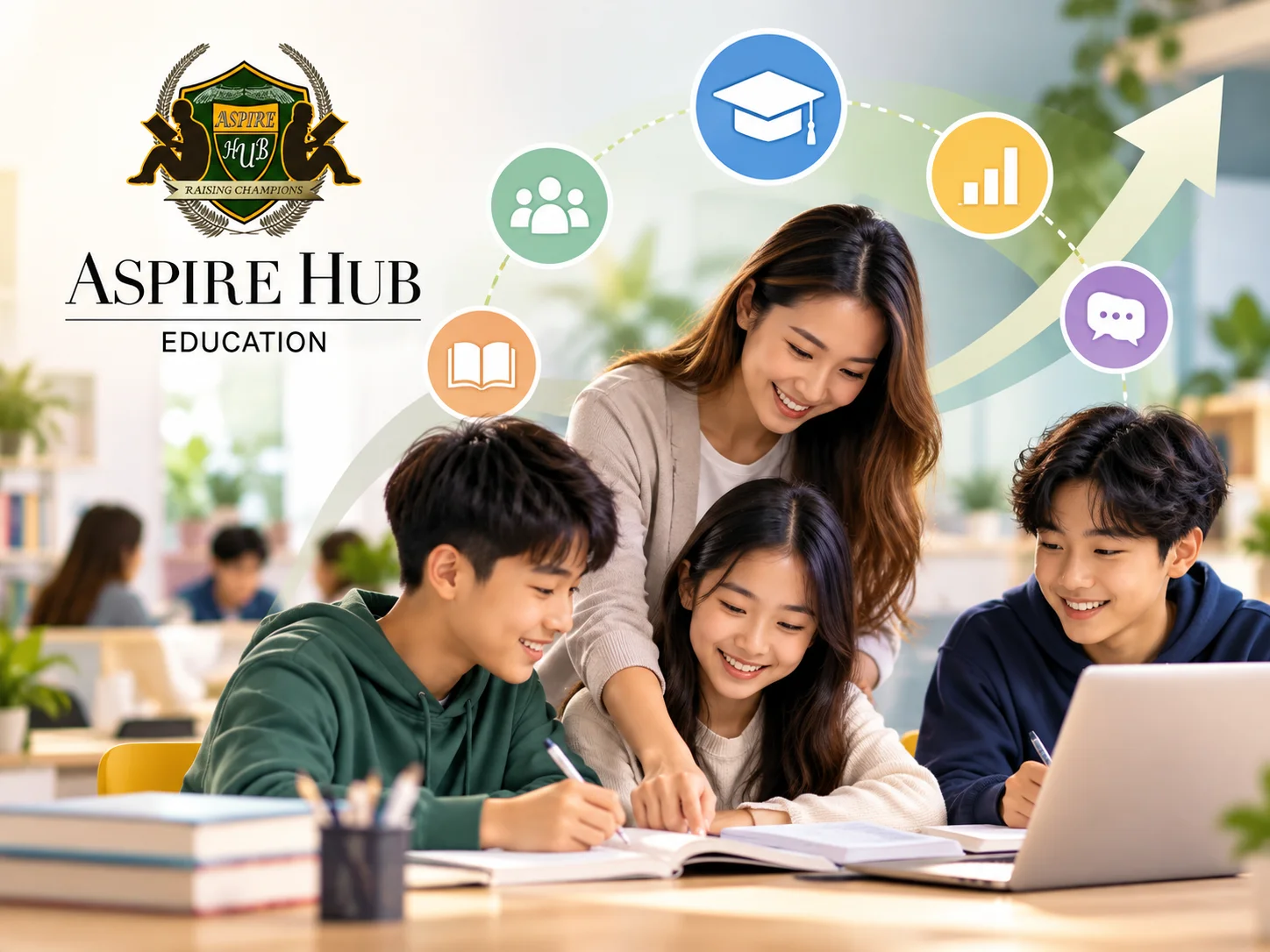 An enquiry report in Aspire Hub's tuition centre management software, charting enquiries by source and how many converted into enrolled students