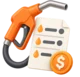 Fuel pump nozzle beside a fuel log listing litres and cost per fill-up