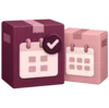 Two cartons with different expiry dates, the earlier one marked to be picked first