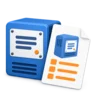 Boxed device with a serial number plate beside a delivery note listing its unit