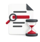 Lease document with one clause marked and an hourglass beside it for a notice period