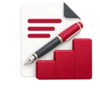 Rent review letter with an upward step chart and a pen resting across it