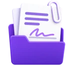Folder of signed lease documents with a signature line and a paper clip