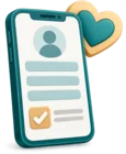 Phone showing a volunteer sign-up form with a consent tick box