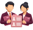 Case folders being shared out between two caseworkers