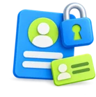 Login screen with an ID card and a padlock, standing for secure applicant login