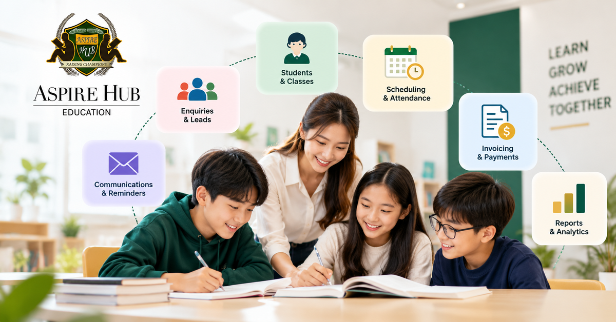 Tuition Centre Management Software for Aspire Hub Education Centre
